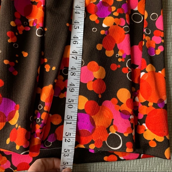 Vtg Maxi Dress Handmade Long Sleeves Multicolored - Picture 16 of 16